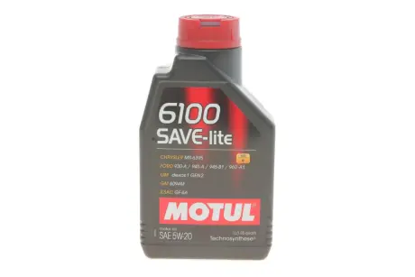 Олива 5W20 6100 Save-lite (1л) (FORD M2C 930A/FORD M2C 945A/GM dexos1/GM 6094M) заміна на 842111 MOTUL 841311