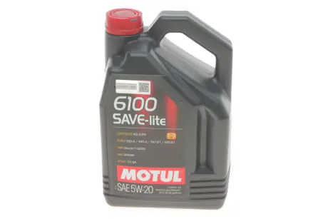Олива 5W20 6100 Save-lite (5L) (FORD M2C 930A/FORD M2C 945A/GM dexos1/GM 6094M) знято з виробн MOTUL 841351