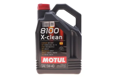 Олива 5W40 X-clean 8100 (4L) (LL-04/MB 229.51/505 00/505 01) (104720) Motul 843450
