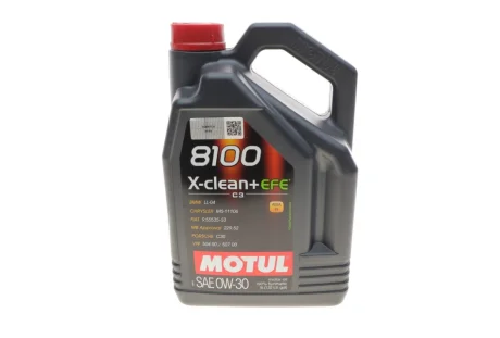 Олива 0W30 8100 X-clean+EFE (5L) (LL-04/VW 504 00/507 00/MB 229,52/Porsche C30) (111678) Motul 853951