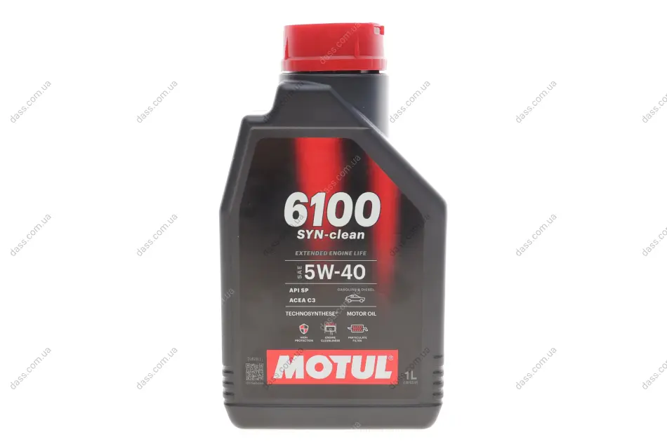 Олива 5W40 6100 Syn-clean (1L) (ACEA C3/API PERFORMANCE SP) (113114) Motul 854311 (фото 1)