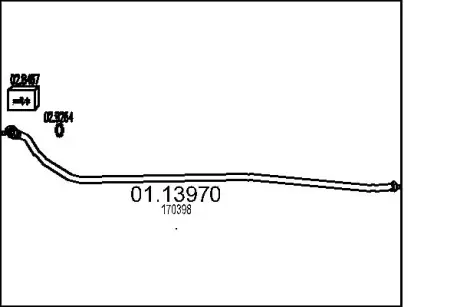 Передня труба вихл. системи MTS 01.13970