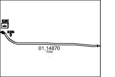 Передня труба вихл. системи MTS 01.14870