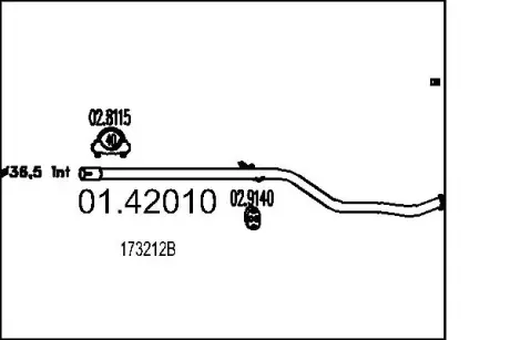 Ремонтна деталь вихл. сист. MTS 01.42010