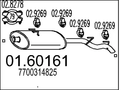 Глушник MTS 01.60161