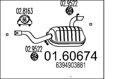 Глушник MTS 01.60674