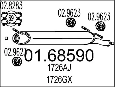 Глушник MTS 01.68590
