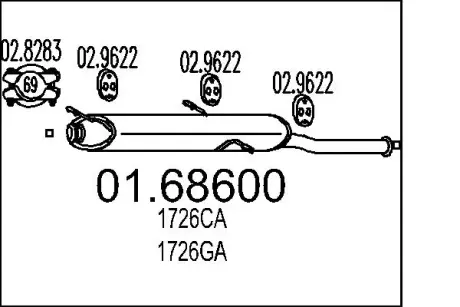 Глушник MTS 01.68600