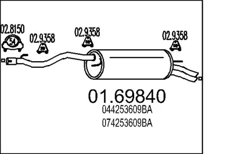 Глушник MTS 01.69840