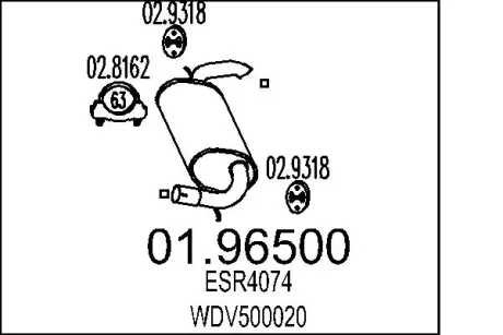Глушник MTS 01.96500