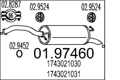 Глушник MTS 01.97460