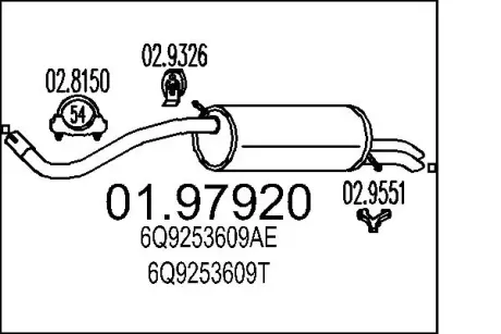 Глушник MTS 01.97920