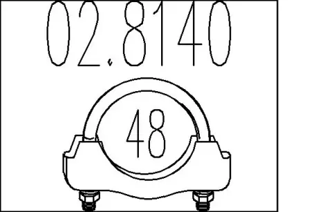 Хомут вихлопної системи MTS 02.8140