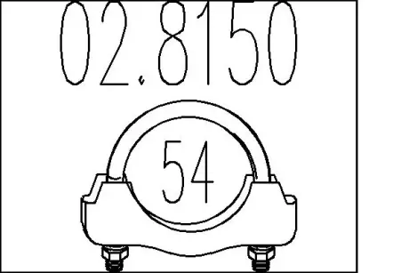 Хомут вихлопної системи MTS 02.8150