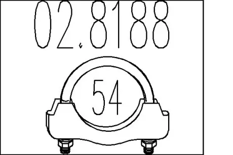 Хомут вихлопної системи MTS 02.8188