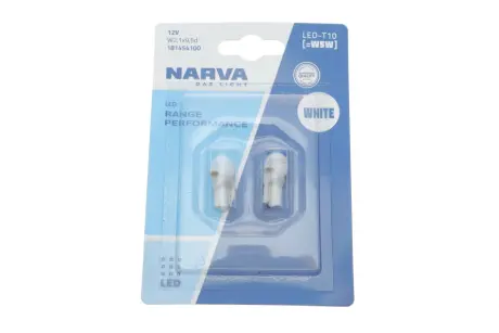Автолампа W5W 12V 0.36W W2.1x9.5d LED (блістер/к-кт 2 шт.) NARVA 181454100