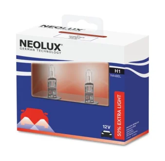 Лампа (Набір 2шт) H1 12В 55Вт до 90% більш яскраве Extra Light + 50% NEOLUX NLX448ELSCB