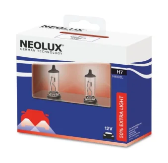 Лампа (Набір 2шт) H7 12В 55Вт Extra Light + 50% NEOLUX NLX499ELSCB