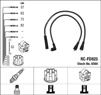 Комплект кабелів високовольтних NGK 8569