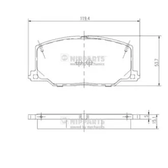 Гальмівні колодки NIPPARTS J3602037