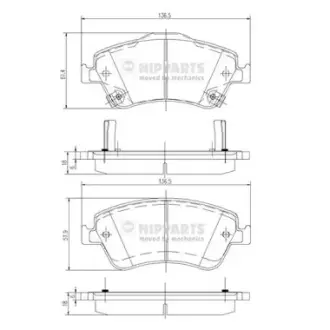 Тормозные колодки NIPPARTS J3602124