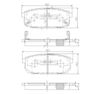 Тормозные колодки NIPPARTS J3610305