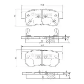 Гальмівні колодки NIPPARTS J3610509