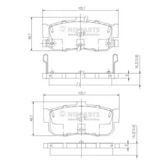 Гальмівні колодки NIPPARTS J3611034
