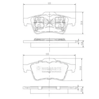 Тормозные колодки NIPPARTS J3611045