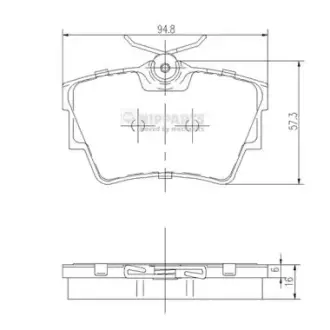 Тормозные колодки NIPPARTS J3611047