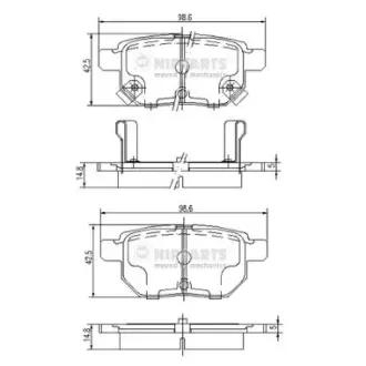 Тормозные колодки NIPPARTS J3612034