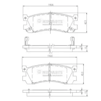 Тормозные колодки NIPPARTS J3613005