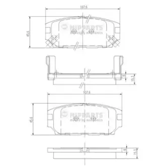 Гальмівні колодки NIPPARTS J3615007