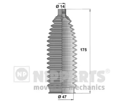Пильовик рульового механізма NIPPARTS N2845006