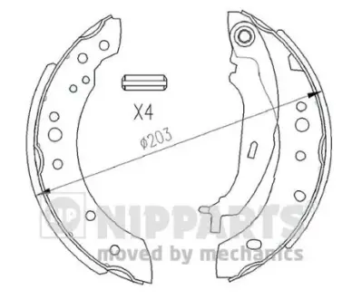 Тормозные колодки NIPPARTS N3505043