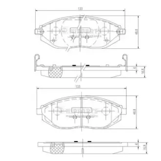 Гальмівні колодки NIPPARTS N3600916