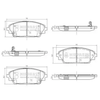 Тормозные колодки NIPPARTS N3603076