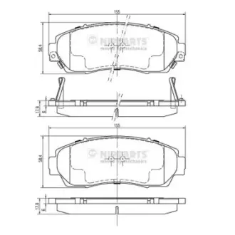 Тормозные колодки NIPPARTS N3604073