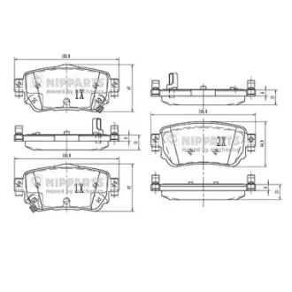Гальмівні колодки NIPPARTS N3611060