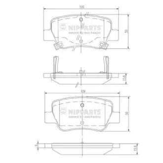 Тормозные колодки NIPPARTS N3612042