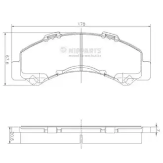 Тормозные колодки NIPPARTS N3619003