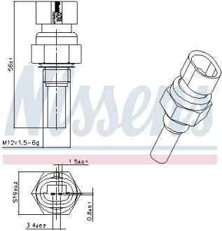 OPEL датчик температури води Astra G, Insignia, Vectra B/C, Chevrolet Aveo, Lacetti, Daewoo Lanos, LADA Nissens 207005