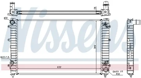 Радiатор NISSENS 60493A