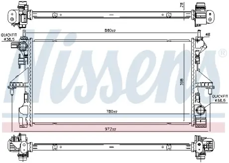 Радiатор NISSENS 606170