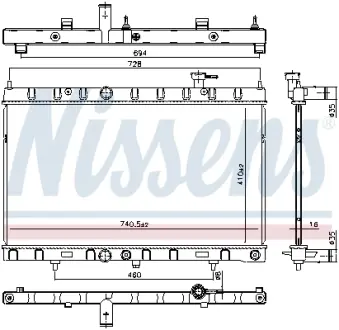 Радіатор охолодження NISSAN X-TRAIL (2014) 2.5 NISSENS 606312