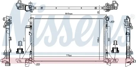 Радіатор охолоджування NISSENS 606411