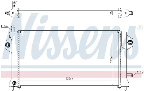 MITSUBISHI Радіатор системи охолодження двигуна OUTLANDER III 2.0 Hybrid 14-, 2.4 Hybrid 18- NISSENS 606529