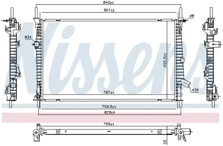 Радіатор охолоджування NISSENS 606537
