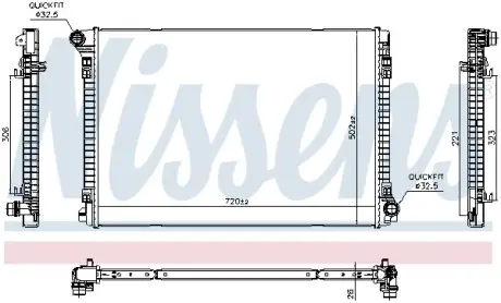 Радіатор охолодження NISSENS 606704
