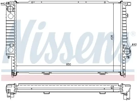Радіатор охолодження BMW 5 E34 (88-) 525 tds NISSENS 60693A